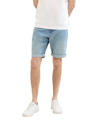 TOM TAILOR Herren Slim Jeans Bermuda Shorts, 10111 - Clean Bleached Blue Denim, 29 TOM TAILOR Herren Slim Jeans Bermuda Shorts, 10111 - Clean Bleached Blue Denim, 29 von TOM TAILOR