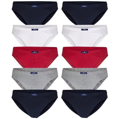 TOM TAILOR Herren Slips | 10er Pack (DE/NL/SE/PL, Alphanumerisch, M, Regular, Regular, 10 x Mehrfarbig) von TOM TAILOR