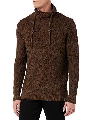 TOM TAILOR Herren Snood Strickpullover 1032300, 30367 - Navy Brown Mouline, XL von TOM TAILOR