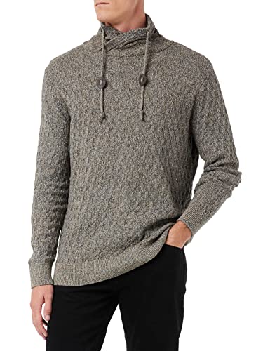 TOM TAILOR Herren Snood Strickpullover 1032300, 30368 - Navy White Brown Mouline, XL von TOM TAILOR