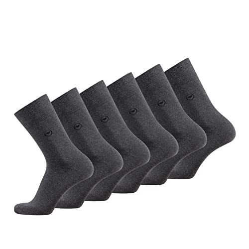 TOM TAILOR Herren Socken 6er Pack uni basic, Farben:anthra, SockSizes:39-42 von TOM TAILOR