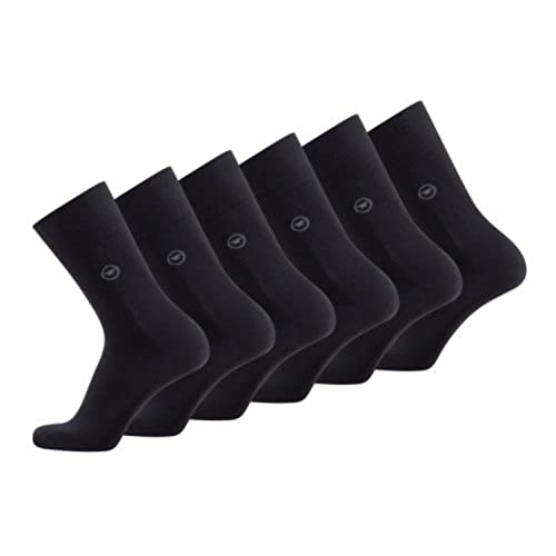 TOM TAILOR Herren Socken 6er Pack uni basic, Farben:black, SockSizes:39-42 von TOM TAILOR