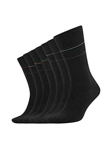TOM TAILOR Herren Socks Socken in einer 7-Tage-Box black,43-46,S610,2999 von TOM TAILOR