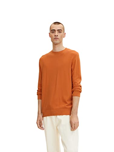 TOM TAILOR Herren Strickpullover 1032282, 19772 - Gold Flame Orange, 3XL von TOM TAILOR