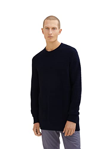 TOM TAILOR Herren Strickpullover 1033655, 10668 - Sky Captain Blue, L von TOM TAILOR