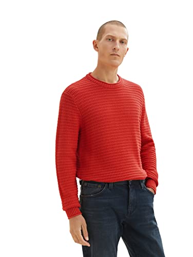 TOM TAILOR Herren Strickpullover 1033655, 11311 - Molten Lava Red, 3XL von TOM TAILOR