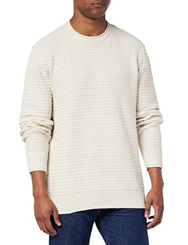 TOM TAILOR Herren Strickpullover 1033655, 30318 - Nice Off White Melange, XL von TOM TAILOR