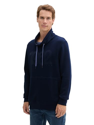 TOM TAILOR Herren Sweatshirt mit hohem Kragen, 10668 - Sky Captain Blue, XXXL TOM TAILOR Herren Sweatshirt mit hohem Kragen, 10668 - Sky Captain Blue, XXXL von TOM TAILOR