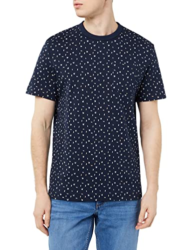 TOM TAILOR Herren T-Shirt 1035554, 31314 - Navy Geometric Design, XXL von TOM TAILOR