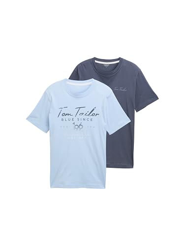 TOM TAILOR Herren 1048072 T-Shirt, 10306-Blueish Grey, XXXL von TOM TAILOR