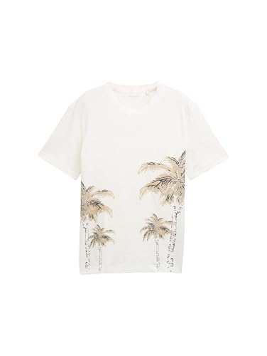 TOM TAILOR Herren 1046766 T-Shirt, 10332-Off White, XXXL von TOM TAILOR