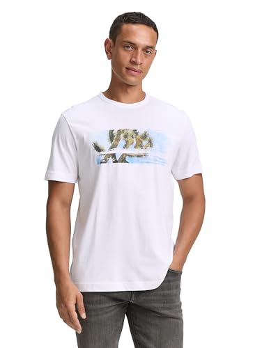 TOM TAILOR Herren 1046712 T-Shirt, 20000-White, XS von TOM TAILOR