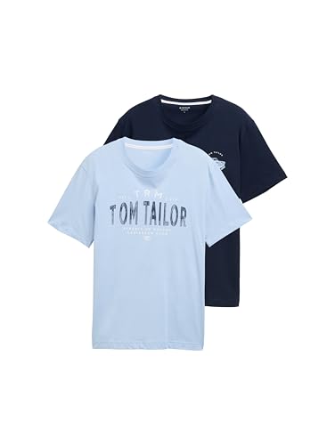 TOM TAILOR Herren 1048076 T-Shirt, 21068-Light Powder Blue, XS TOM TAILOR Herren 1048076 T-Shirt, 21068-Light Powder Blue, XS von TOM TAILOR
