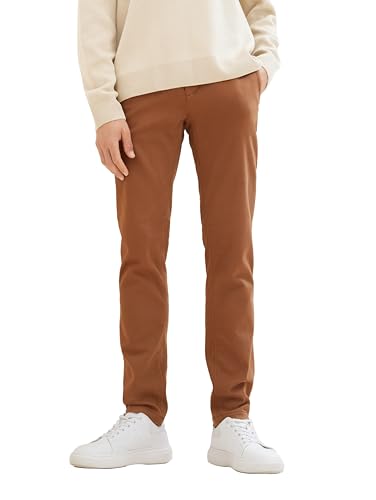 TOM TAILOR Herren THERMOLITE® Travis Slim Fit Chino Hose, deep cognac, 32/36 von TOM TAILOR