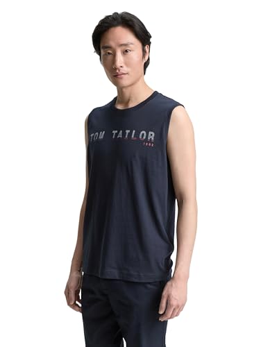 TOM TAILOR Herren 1046790 Tanktop, 10668-Sky Captain Blue, XS TOM TAILOR Herren 1046790 Tanktop, 10668-Sky Captain Blue, XS von TOM TAILOR