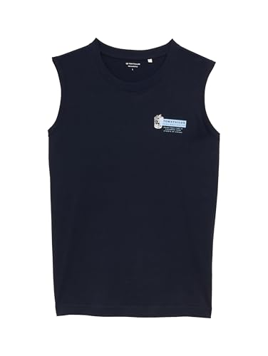 TOM TAILOR Herren 1046749 Tanktop, 10668-Sky Captain Blue, XS TOM TAILOR Herren 1046749 Tanktop, 10668-Sky Captain Blue, XS von TOM TAILOR