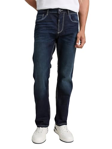TOM TAILOR Herren 1013423 Trad Relaxed Jeans, 10120 - Used Dark Stone Blue Denim, 31W / 32L EU von TOM TAILOR
