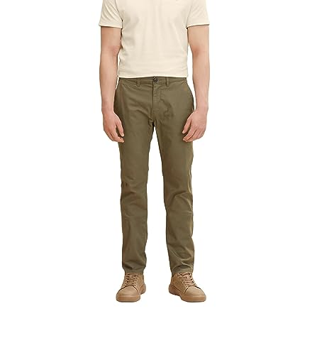 TOM TAILOR Herren Travis Regular Chino Hose 1032865, 11848 - Jungle Soil Green, 29W / 32L von TOM TAILOR