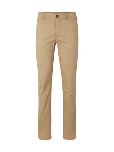 TOM TAILOR Herren Travis Slim Chino Hose mit Stretch, 11612 - Everglade Beige, 38/34 von TOM TAILOR