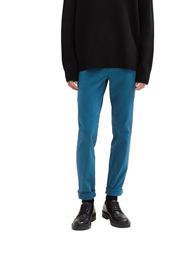 TOM TAILOR Herren Travis Slim Fit Chino Hose, Moss Blue, 33/32 von TOM TAILOR