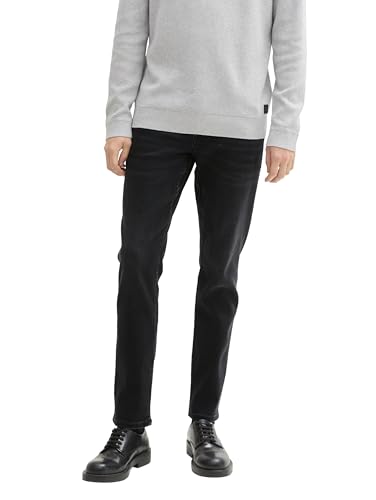 TOM TAILOR Herren Troy Slim Jeans mit Stretch, 10272 - Mid Stone Black Black Denim, 36/36 TOM TAILOR Herren Troy Slim Jeans mit Stretch, 10272 - Mid Stone Black Black Denim, 36/36 von TOM TAILOR