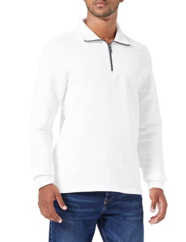 TOM TAILOR Herren Troyer Sweatshirt 1033003, 10332 - Off White, 3XL von TOM TAILOR