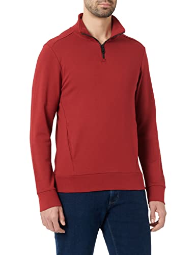 TOM TAILOR Herren Troyer Sweatshirt 1034391, 13052 - Ivy Red, S von TOM TAILOR