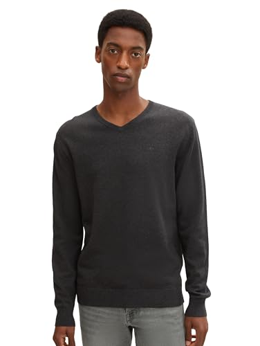 TOM TAILOR Herren Basic Strickpullover mit V-Ausschnitt von TOM TAILOR