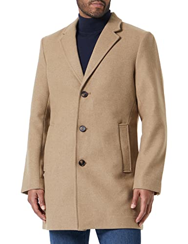 TOM TAILOR Herren Wollmantel 1032502, 11634 - Honey Camel Beige, XL von TOM TAILOR