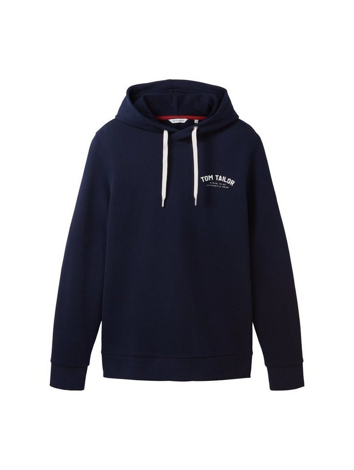 TOM TAILOR Hoodie mit Label-Print Tunnelzug Cotton Sweatshirt-Hoodie von TOM TAILOR