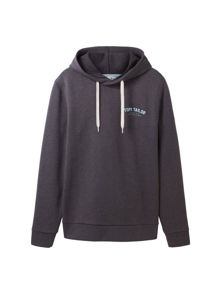 TOM TAILOR Hoodie mit Label-Print Tunnelzug Cotton Sweatshirt-Hoodie von TOM TAILOR
