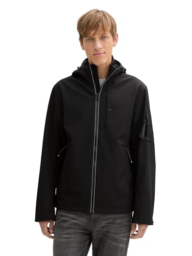 TOM TAILOR Hybrid Lightweight Steppjacke mit Kapuze im Stehkragen, beige alfalfa, XS von TOM TAILOR