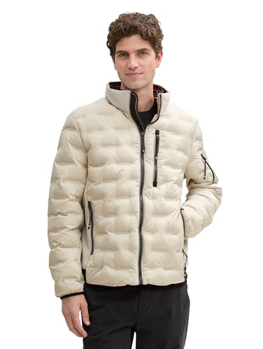 TOM TAILOR Hybrid Weste mit abnehmbarer Kapuze, mystical blue, L von TOM TAILOR