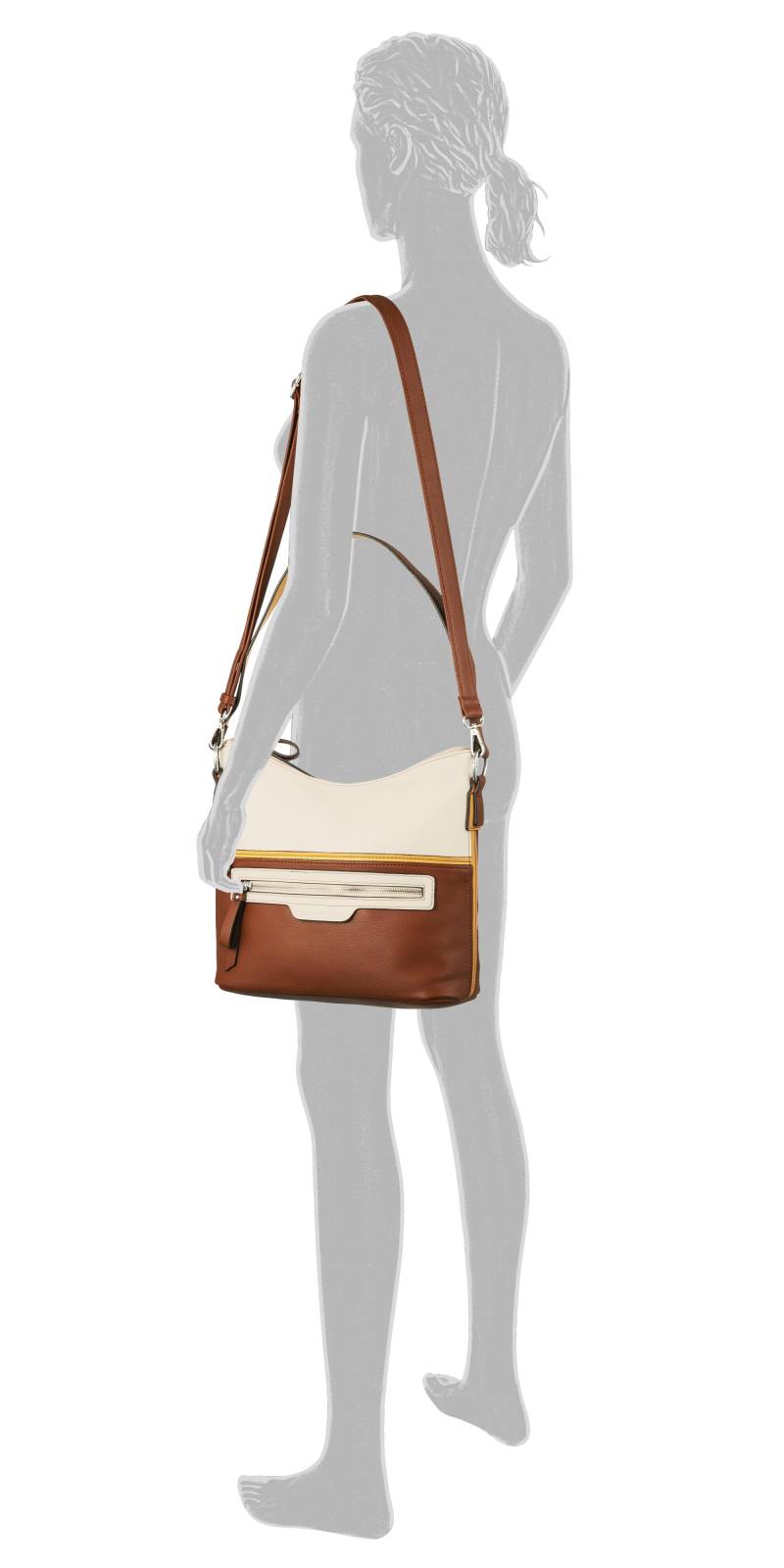 TOM TAILOR - JULE, Hobo bag, mixed cognac mixed cognac von TOM TAILOR