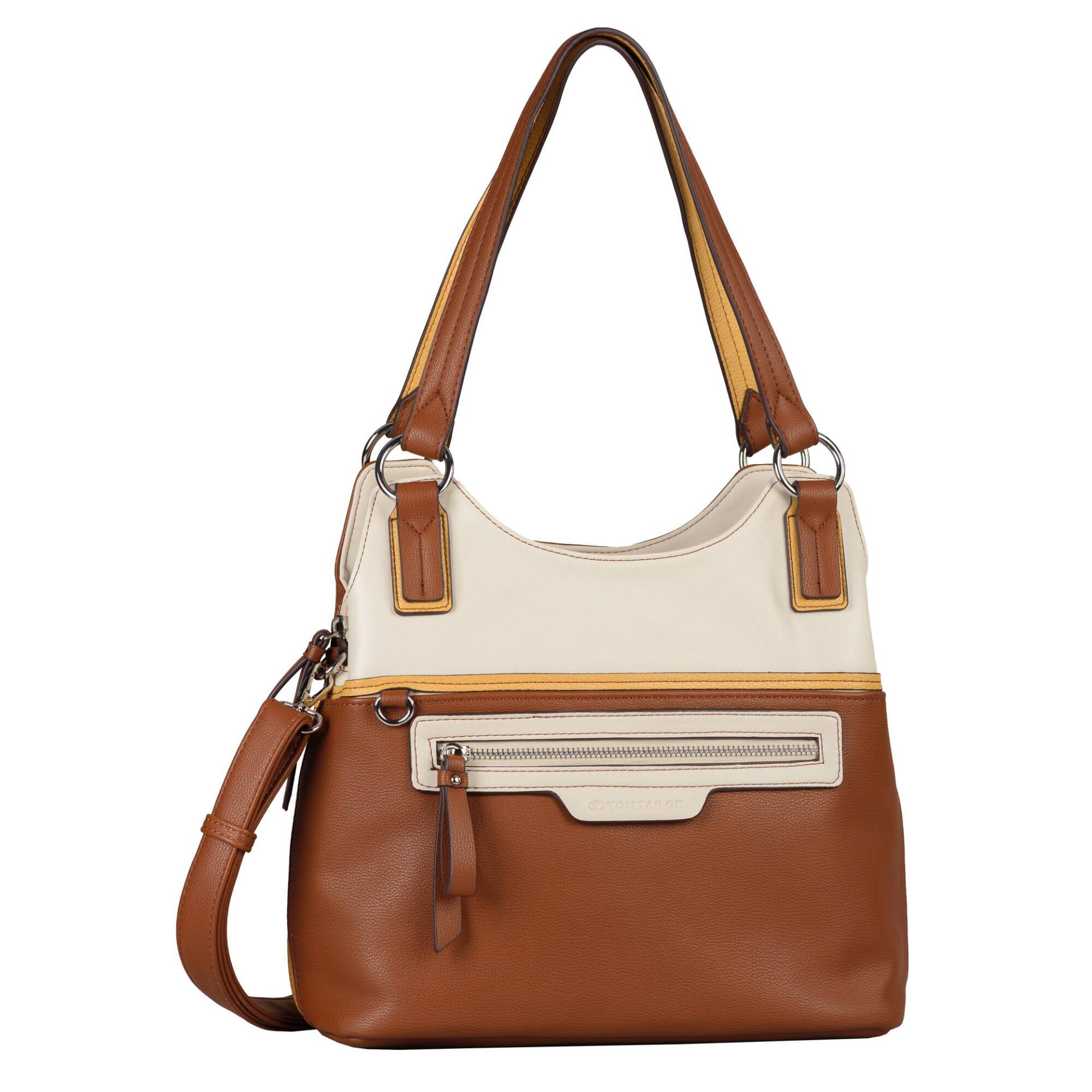 TOM TAILOR - JULE, Zip shopper L, mixed cognac mixed cognac von TOM TAILOR