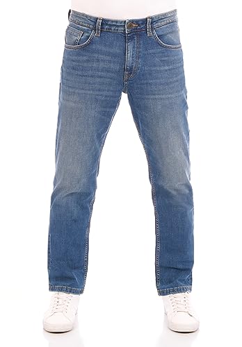 TOM TAILOR Jeans Herren Stretch lang Straight Fit Marvin Jeanshose Hose Denim Blau w32, Größe:32W / 34L, Farbvariante:Clean Mid Stone Blue Denim (10113) von TOM TAILOR