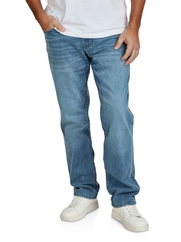 TOM TAILOR Jeans Herren Stretch Straight Fit Marvin Jeanshose Hose Denim Blau w40, Größe:40W / 34L, Farbvariante:Light Stone Blue Denim (10142) von TOM TAILOR