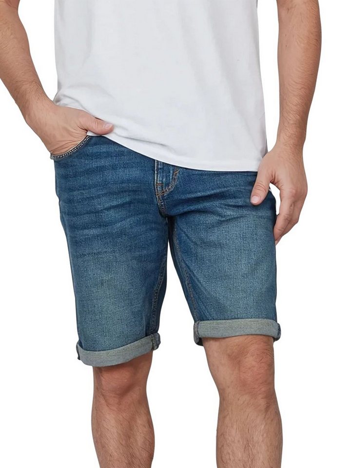 TOM TAILOR Jeansshorts Herren Shorts Josh Regular Slim Fit Bermudashorts mit Stretch von TOM TAILOR