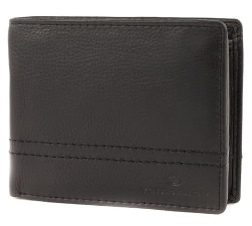 TOM TAILOR Jerrie Herren Geldbörse Querformat Mittelgroß Schwarz von TOM TAILOR