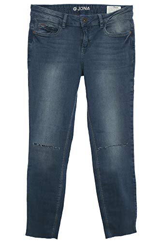 TOM TAILOR Jona 7/8 Jeans Capri Hose Pants Used Denim Damen Stretch Extra Skinny, Farbe:blau, Hosengrößen:W30, Hosenlängen:L32 von TOM TAILOR