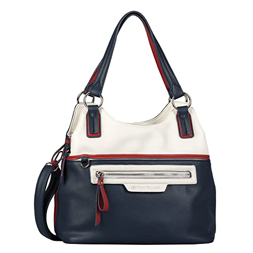 TOM TAILOR Jule Damen Shopper Umhängetasche Reißverschluss Groß Blau von TOM TAILOR