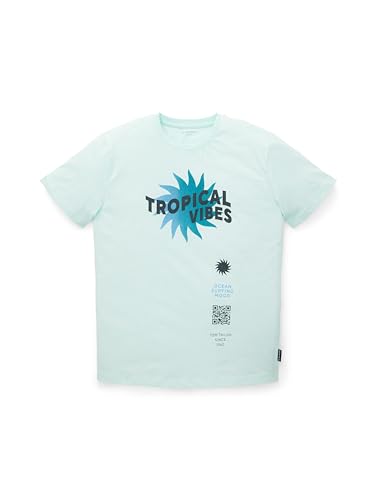 TOM TAILOR Jungen 1036009 Kinder T-Shirt mit Print, 31667-Light Aqua, 164 von TOM TAILOR