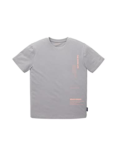 TOM TAILOR Jungen 1036010 Kinder T-Shirt mit Print, 17590-Smoky Grey, 128 von TOM TAILOR