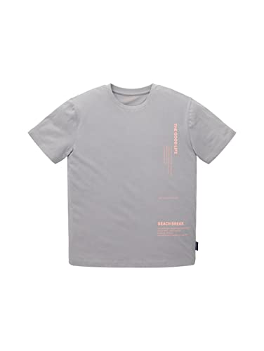 TOM TAILOR Jungen 1036010 Kinder T-Shirt mit Print, 17590-Smoky Grey, 152 von TOM TAILOR