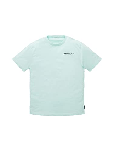 TOM TAILOR Jungen 1036012 Kinder T-Shirt mit Fotoprint & Schriftzug, 31667-Light Aqua, 128 von TOM TAILOR