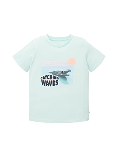 TOM TAILOR Jungen 1036062 Kinder T-Shirt mit Print, 31667-Light Aqua, 128/134 von TOM TAILOR