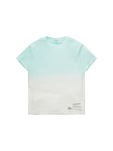 TOM TAILOR Jungen 1036495 Kinder Oversized T-Shirt mit Muster, 31739-Soft Aqua Dip Dye, 128 von TOM TAILOR