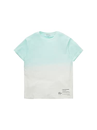 TOM TAILOR Jungen 1036495 Kinder Oversized T-Shirt mit Muster, 31739-Soft Aqua Dip Dye, 140 von TOM TAILOR