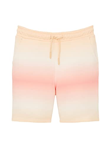 TOM TAILOR Jungen 1037259 Kinder Sweatshorts mit Batik-Muster, 31765-Orange Red Dip Dye Print, 116/122 von TOM TAILOR