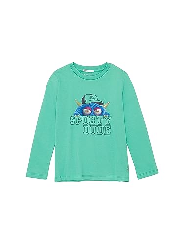 TOM TAILOR Jungen 1037523 Langarmshirt mit Monster-Print, 32262-bright Grass Green, 92/98 von TOM TAILOR